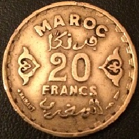 20 Francs 1371 Maroc ( 1952 )