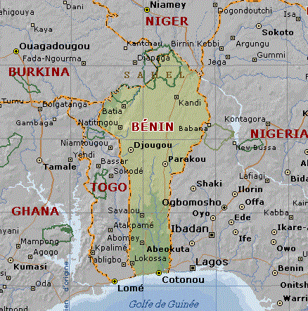 carte du Bénin