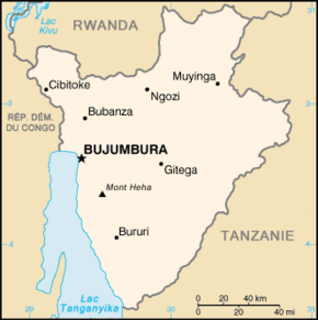 carte du Burundi