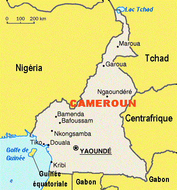 carte du Cameroun