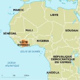 carte cote d'ivoire