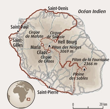 carte ile de la réunion