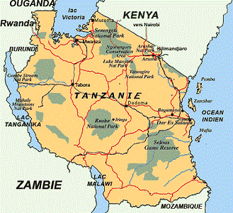 carte tanzanie