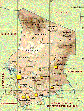 carte tchad