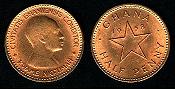 1 demi penny 1958 Ghana