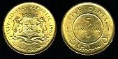 5 centesimi 1967 Somalie