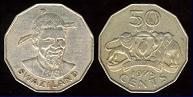 50 cents 1995 Swaziland