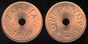 1 penny 1966 Zambie