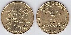 10 francs 2004 Afrique de l'Ouest 
