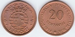 20 centimos 1962 Angola 