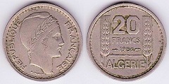 20 francs 1956 Algérie