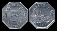 5 centimes 1920 Sénégal