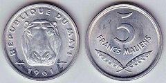 5 francs 1961 Mali