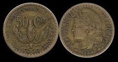 50 centimes 1924 Togo