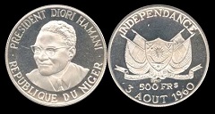 500 francs Niger 1960