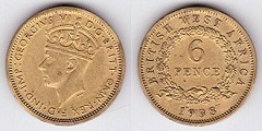 6 pence 1938 British West Africa