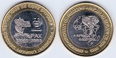 6000 francs CFA 2003 Laurent Gbagbo