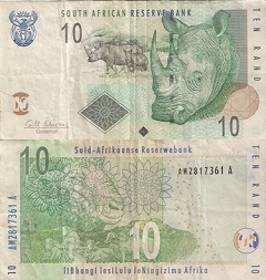billet de 10 rand 2009 Afrique du Sud