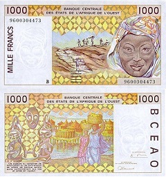 Billet 1000 francs 1995 BCEAO