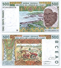 billet 500 francs 1997 BCEAO