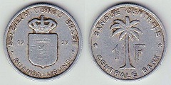 1 franc 1959 Congo Belge