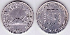 1 franc 1970 Burundi 