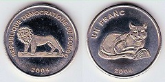 1 franc 2004 République Démocratique du Congo
