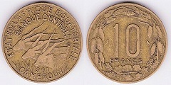 10 francs 1961 Cameroun Afrique Equatoriale