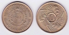 10 francs 1968 Burundi