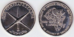 1500 francs CFA République Centrafricaine