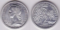 2 francs 1964 Archipel des Comores 