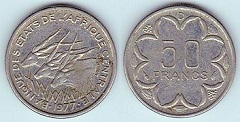 50 francs 1977 Afrique Centrale