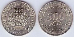 500 francs FCFA 2006 CEMAC Afrique Centrale 