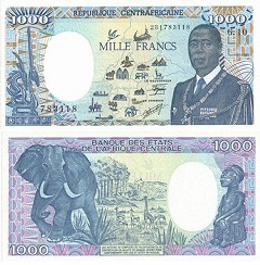 billet de 1000 francs 1986 Etats de l'Afrique Centrale 