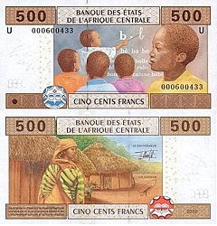 billet de 500 francs 2002 Afrique Centrale
