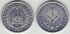 1 franc 1996 Djibouti
