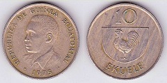 10 ekuele 1975 Guinée Equatoriale