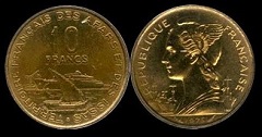 10 francs 1970 Territoire Français des Afars et des Issas