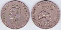 100 francs 1970 Territoire Français des Afars et des Issas 