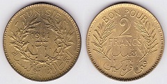 2 francs 1941 Tunisie