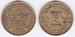2 francs 1945 Maroc