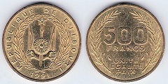 500 francs 1991 Djibouti