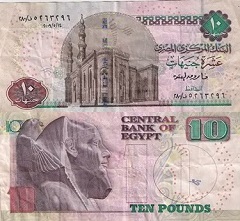 billet 10 pounds 2007 Egypte