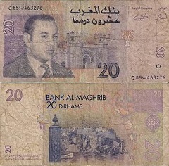 Billet de 20 dirhams 2002 Maroc