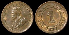 1 cent 1911 Mauritius