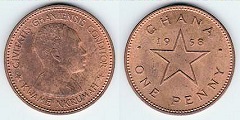 1 penny 1958 Ghana