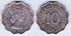 10 cents 1971 Ile Maurice
