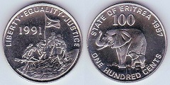 100 cents 1991 Erythrée 