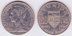 100 francs 1964 île de la Réunion