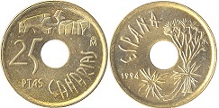 25 pesetas iles des canaries